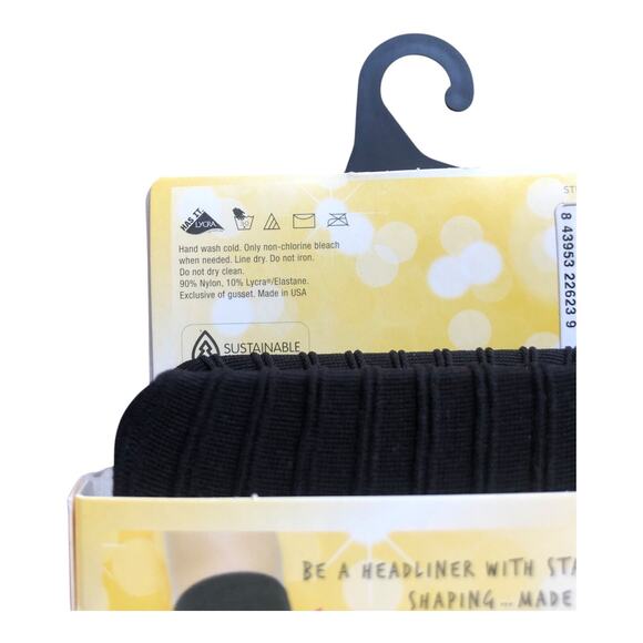 Spanx Star Power Center-Stage Ribbed Row Shaping Tights Black Size C Ribbed Row - Picture 12 of 16